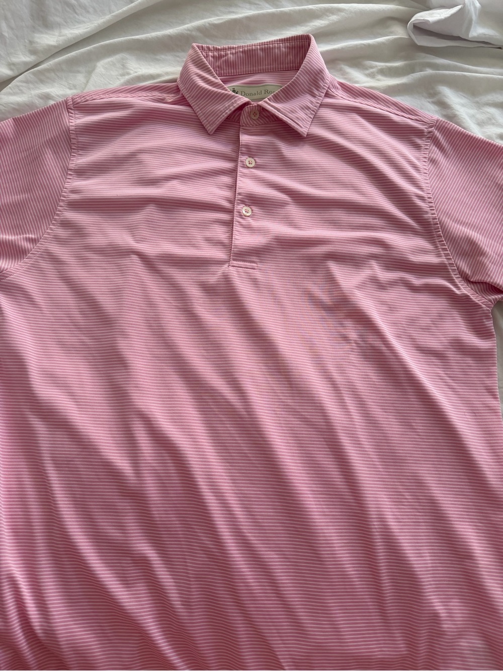 Gulph Mills Striped Pink Polo Medium